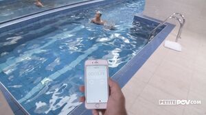 Petite Swimmer's Steamy POV Blowjob and Explosive Cumshot
