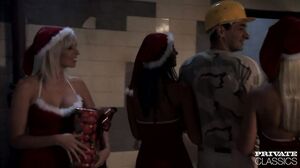 Horny Blonde and Brunette Teens in Wild Big Tits Orgy