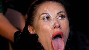 Army Bukkake Assault: Callie Roks Swaps Massive Cum Loads