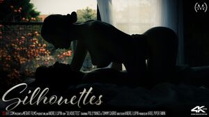 Polly Yang's Sensual Silhouettes: Brunette's Wild Fingering and Hardcore Blowjob