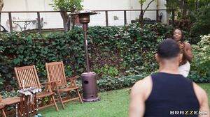 MILF Cherie Deville's Steamy Trespass Turns into Hardcore Yard Fuck