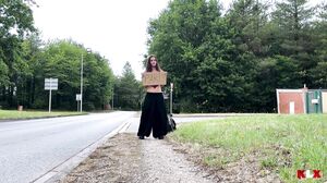 Hitchhiking Teen's Wild Ride Ends with Deep Blowjob and Facial Cumshot