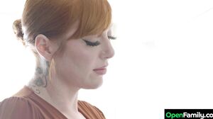 Sexy Redhead Lauren Phillips Seduces and Shorts Her Sister's Husband