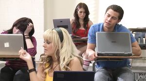 Busty Blonde Cheerleader's Steamy Dorm Room Fuck with Boyfriend