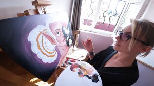 MILF Paints Passionately as Husband Forces Facesitting Frenzy