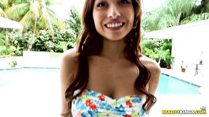 Brunette Beauty Adessa's Steamy Solo Seduction
