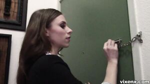 Brunette Bombshell Anya Olsen's Seductive Solo Tease