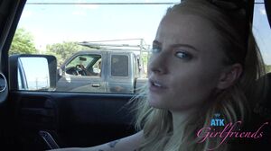 Blonde Bombshell Paris White's Steamy Outdoor Vacation Blowjob and Footjob Adventure