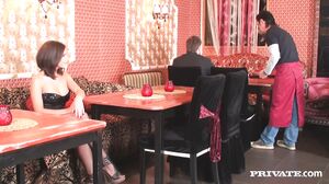 Russian Teen's Sexy Costume Tease Leads to Wild Anal Fuck with Bartender