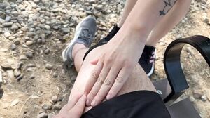 Park Run Turns Wild: Teen's Big Ass Bounces on Boyfriend's Brother's Hard Cock