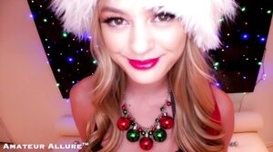 Blonde Babe Amber Moore Returns to Fuck and Swallow Her Way onto the Naughty List
