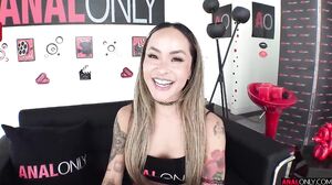 Petite Babe's Tight Anal Creampie from Behind
