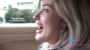 Blonde Bombshell Nicole Nichols' Steamy Virtual Date Blowjob in Public