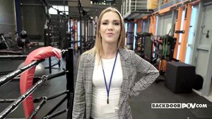 Intense Anal Gym Interview with Steamy Blowjob and POV Action