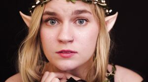 POV Blonde Teen Fairy with Huge Ass Rides Dildo to Explosive Orgasm