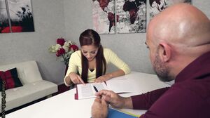 Unbreakable Office Contract: Redhead Vanna's Deepthroat Fetish Submission