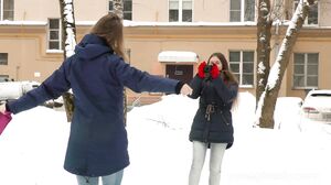 Busty Teen Lesbians Mara Gri and Lisa Sweet in Passionate Play