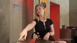Cheeky Russian Teen Blonde's Tight Ass Pounded by Massive White Cock on the Floor