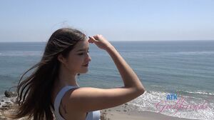 Skinny Brunette's Wild Public Beach Blowjob and Fingering Adventure - POV Hairy Tease Part 1