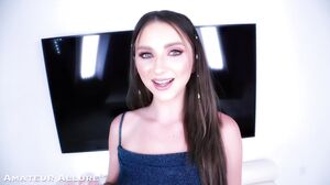 Cute Petite Babe Sucks Cock with Passion and Swallows Every Drop in POV