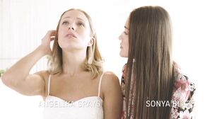 Sizzling Lesbian Surprise: Angelika Grays and Sonya Blaze Dive Into Passionate Pussy Licking and Mutual Masturbation