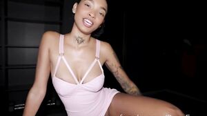Busty Ebony MILF Barbie Rous Shows Off Her Massive Curves