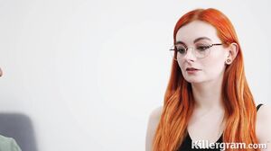 Fiery Redhead Teen Takes Her Boss’s Massive BBC in Steamy Interracial Action