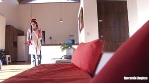 Latina Housekeeper Gets Pounded Hard in Steamy POV Blowjob Session