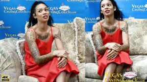 Vegas Casting Turns Wild: Ebony Teen Bound and Deepthroated in Interracial POV Massage