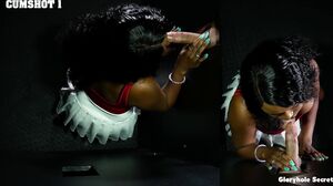 Busty Ebony Beauty Takes Her First Gloryhole POV Ride with Deepthroat and Massive Loads