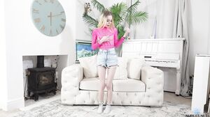 Tiny Teen Louise Barlow Fingers Her Tight Pink Pussy