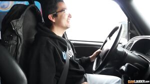 Busty Latina MILF Teases in Lingerie Inside the Car