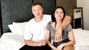 Tiny Brunette Monica Moon Takes Massive Cock in Intense POV Blowjob & Hardcore Pounding