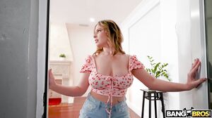 Curvy Brandy Takes a Massive White Cock Deep in Her Throat and Gets Pounded Hard