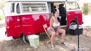 Busty MILF in Van Craves Hard Young Cock