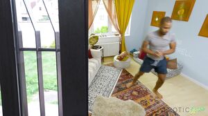 Seducing My Hot Black Landlord - Busty Babe Takes Every Inch in POV Blowjob and Hardcore Cum Finale