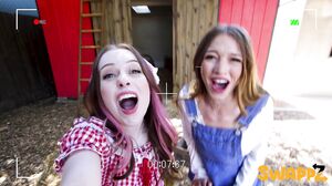 Swapping Daughters: Double Blowjob & Hardcore Foursome