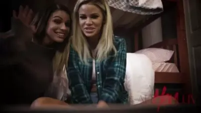 Roomies Caught in Steamy Webcam Lesbian Affair