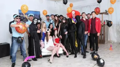 Halloween Anal Madness: Anna de Ville and Sofi Smile's DP DAP Gangbang Orgy with Monster Gapes and Cum Swallows