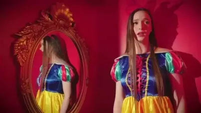 Snow White's Forbidden Lesbian Roleplay with Deepthroat and Big Tits
