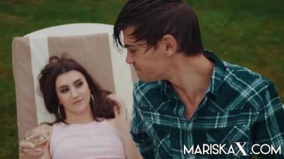 Teen Brunette Lina Luxa Takes Hard Anal Pounding Outdoors with Cumshot Finish