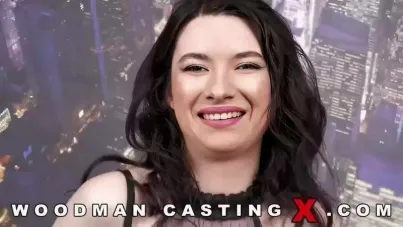 Stunning Teen Brunette's Intense Casting with Big Tits, Big Ass, and Hardcore Anal Deepthroat