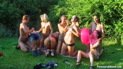 Slick Lesbian Orgy Frenzy: Oiled Bodies Entwined Part 1