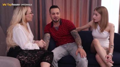 Blonde Amateur Babes Bella Mur and Sasha Paige in Steamy Cheating Blowjob Session