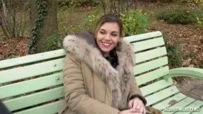 18-Year-Old Blonde Inès Heats Up with Anal Threesome and Double Penetration