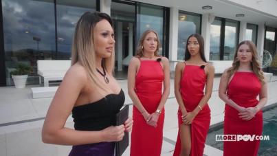 Intense Foursome POV with Three Stunning Beauties