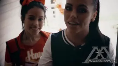 Door-to-Door Fuckraising: Cheerleader Sluts Beg for Creampie Donations