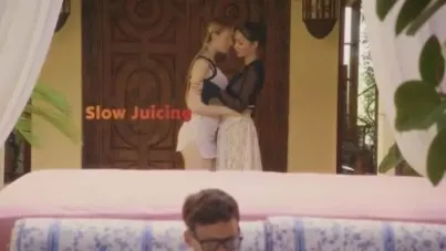 Blonde and Brunette Beauties Team Up for Intense FFM Threesome