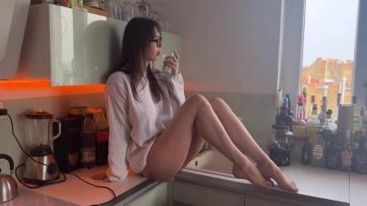 Naughty French Brunette Mia Devil Wakes Up for Intense Morning Blowjob and All-Out Sex