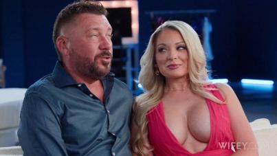 Blonde MILF Alexa Teases Hubby with Massive Tits in Cuckold Fantasy